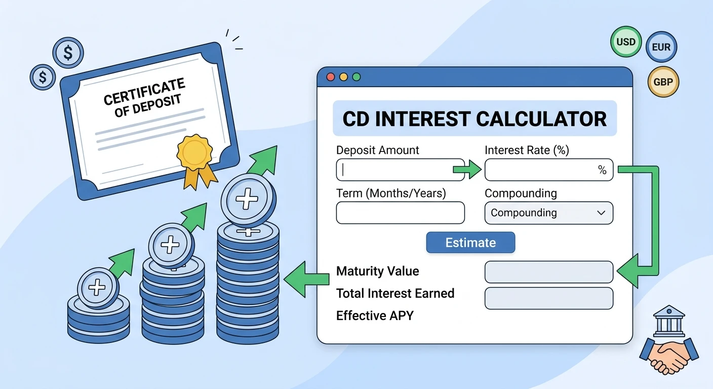 CD Interest Calculator: Calculate Certificate of Deposit Interest and Maturity Value