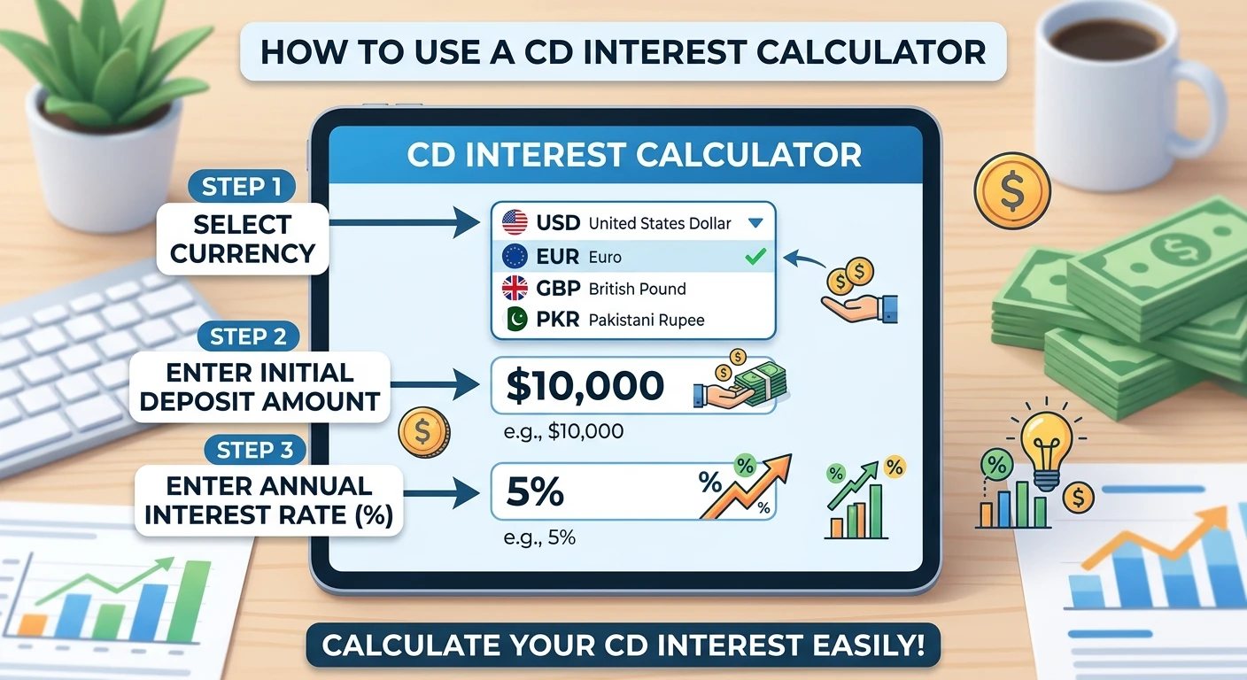 CD Interest Calculator: Calculate Certificate of Deposit Interest and Maturity Value