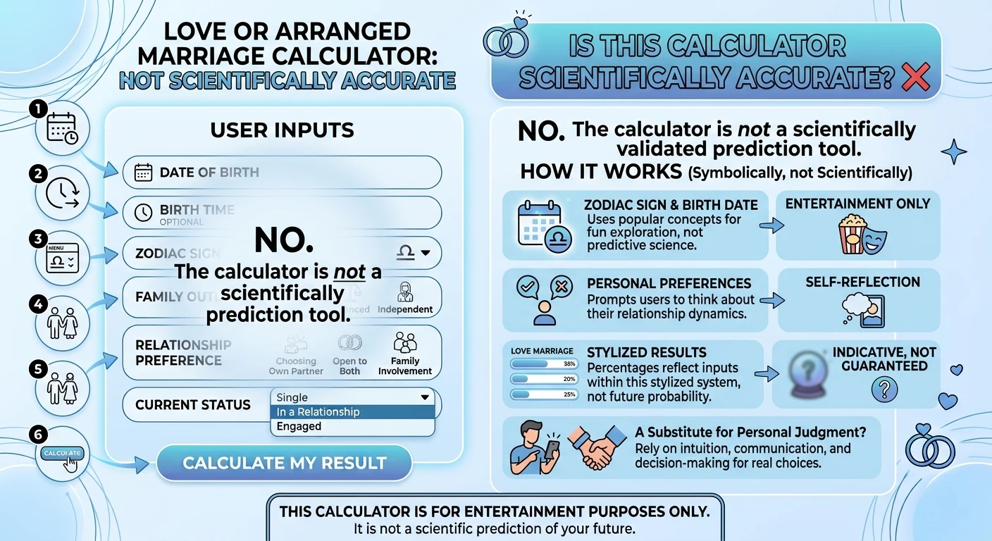 Love or Arranged Marriage Calculator