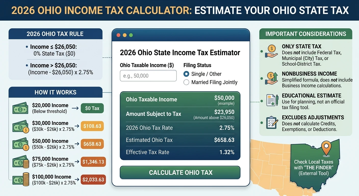 income tax in Ohio calculators